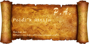 Polák Attila névjegykártya