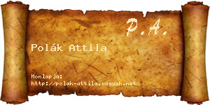 Polák Attila névjegykártya