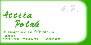 attila polak business card